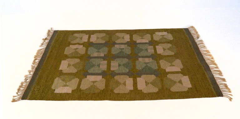 Mid-20th Century Rare & Beautiful Finnish Carpet by Alestalon Mattokutomo For Sale
