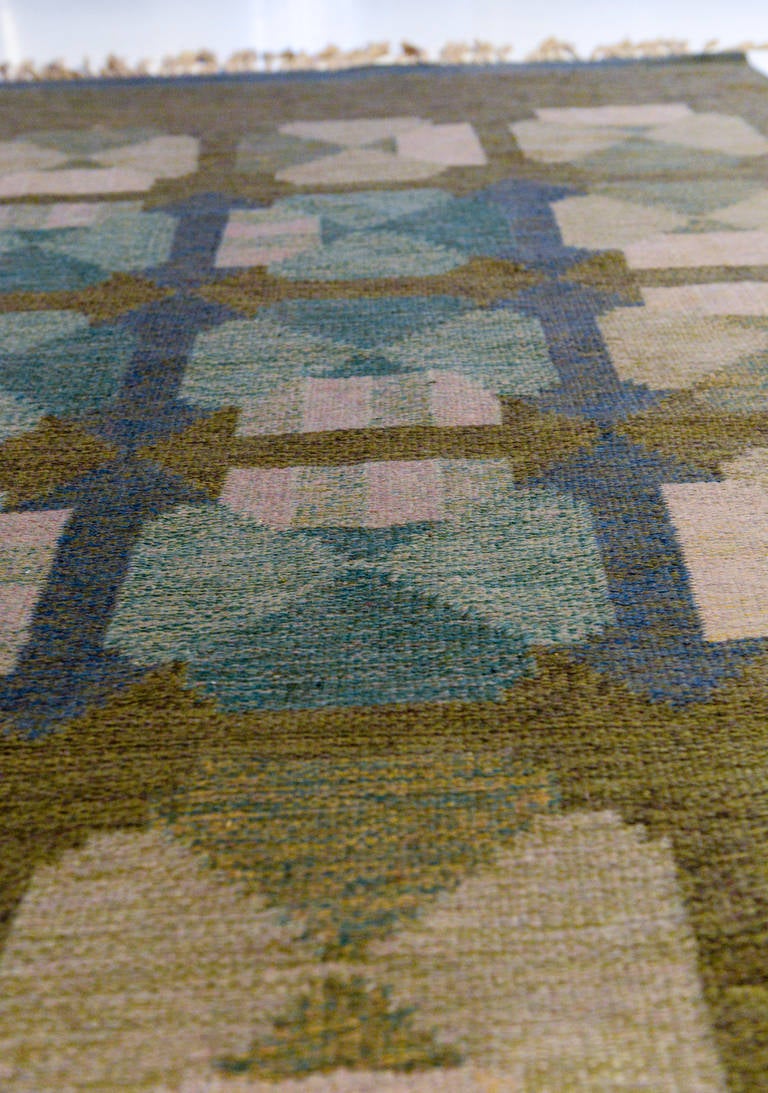 Rare & Beautiful Finnish Carpet by Alestalon Mattokutomo For Sale 3
