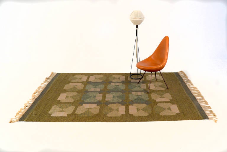 Rare & Beautiful Finnish Carpet by Alestalon Mattokutomo For Sale 5