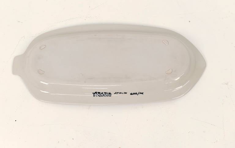 Finnish Rare Gunvor Olin Grönqvist Ceramic Plate for Aribia Finland
