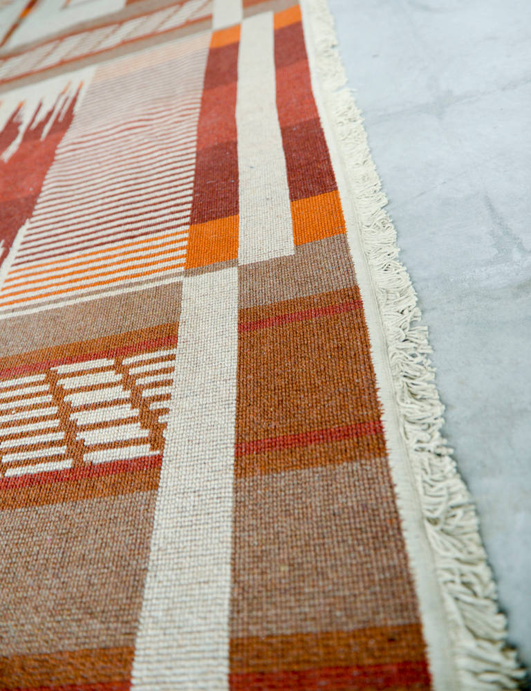 Grand tapis suédois rare et unique, Art Déco en vente 1