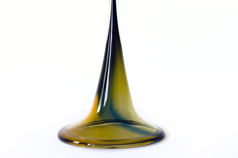 Mid-20th Century Rare Big Tulip Glass by Nils Landberg for Orrefors, Sweden For Sale