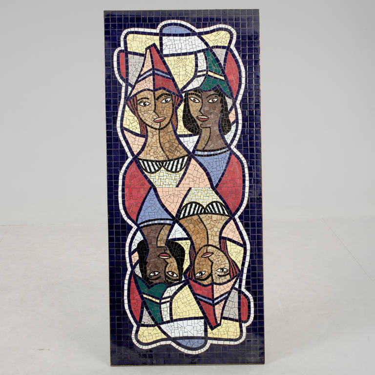 Reel Cool And Impressive Swedish Mosaic Coffee Table, 1958