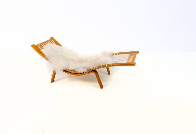 Mid-20th Century Rare Hans Wegner Hammock Chaise Longue for Getama