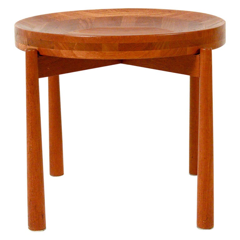 Small Danish Fruit Round Table By Jens Quistgaard For Nissen Small Danish Fruit Round Table By Jens Quistgaard For Nissen Denmark 1