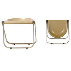 2 Pluff Folding Chairs  By Giancarlo Piretti For Anonima