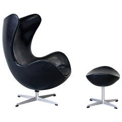 1963 Egg Chair and Ottoman, Arne Jacobsen, Fritz Hansen
