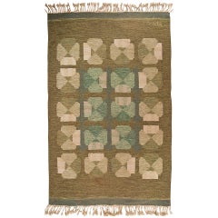 Rare & Beautiful Finnish Carpet by Alestalon Mattokutomo
