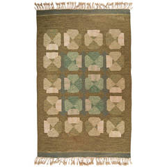 Rare & Beautiful Finnish Carpet by Alestalon Mattokutomo
