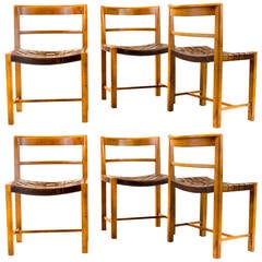 Six Rare Danish Dining Chairs In Rosewood