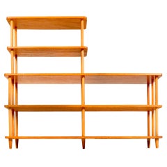 Rare Flamboyant Wooden Bookshelf.