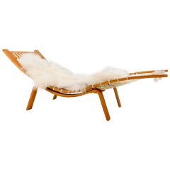 Rare Hans Wegner Hammock Chaise Longue for Getama