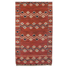 Rare Carpet 'Red Trial' by AB Marta Maas-Fjetterström