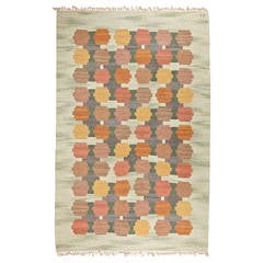 Beautiful Big Swedish Handwoven Carpet by Judith Johansson