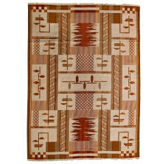 Vintage Rare & Unique Big Swedish Carpet, Art Deco