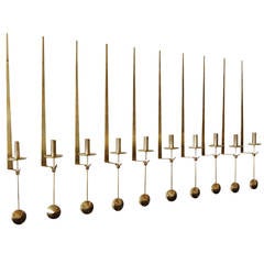 Set of 14 Wallmounted Elegant Candles Designed by Pierre Forsell 11