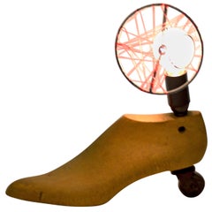 Strange foot table lamp, only one made off !