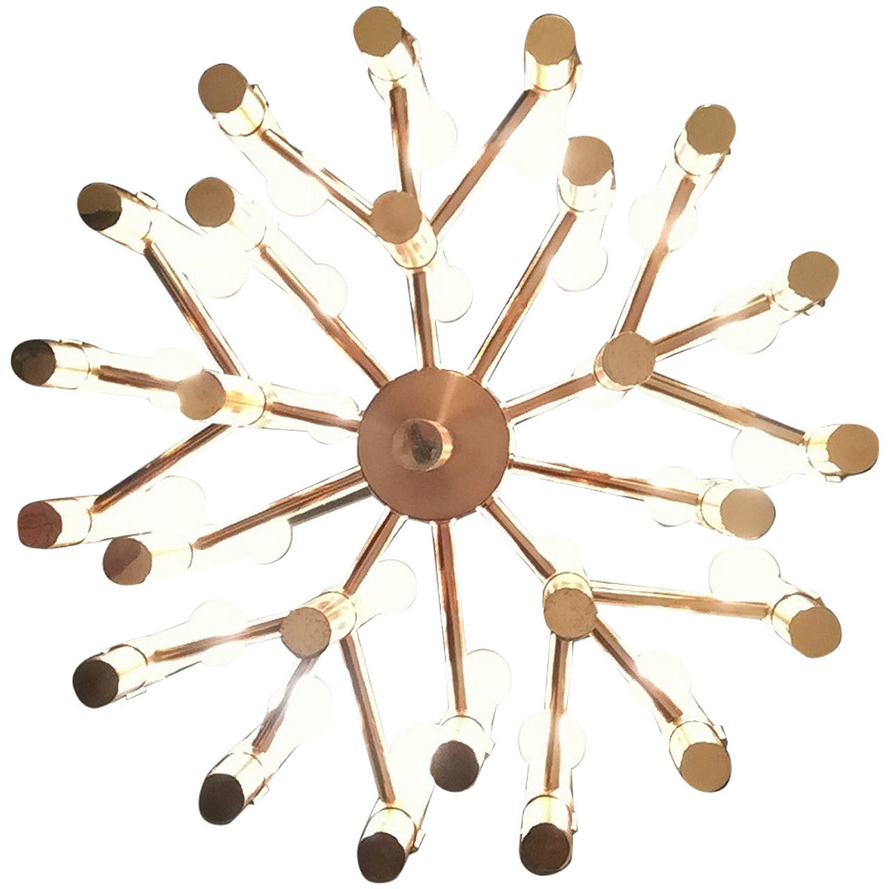 Exceptional Sculptural Chandelier by Angelo Brotto for Esperia, Italy