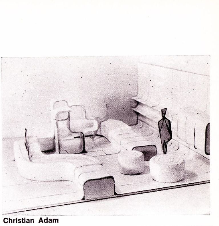 Superb published lounge set, Christian Adam for Espace Pierre Cardin, Paris 1970 In Good Condition In bergen op zoom, NL