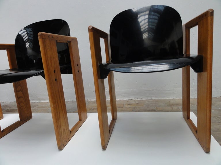 Amazing set of Twelve, Tobia (son of Carlo) and Afra Scarpa “Dialogo” chairs 3