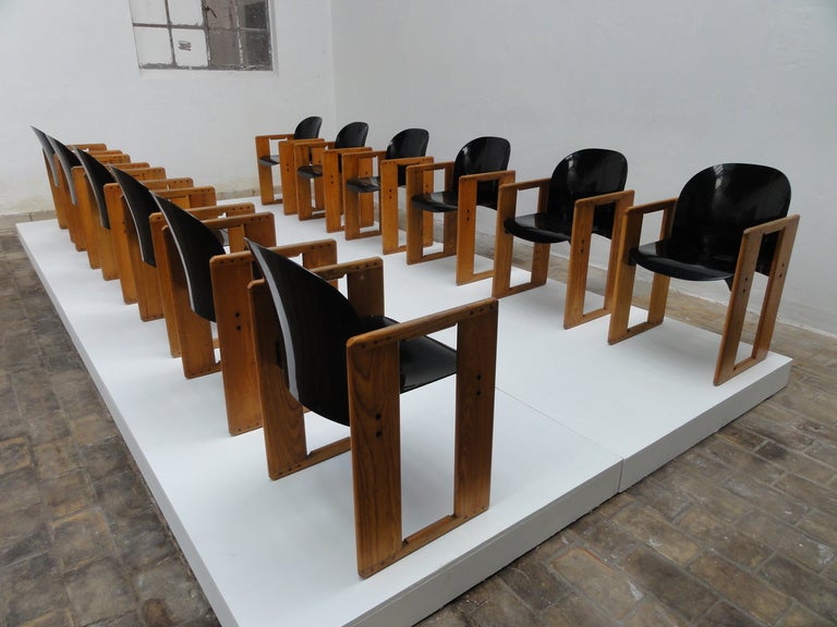 Late 20th Century Amazing set of Twelve, Tobia (son of Carlo) and Afra Scarpa “Dialogo” chairs