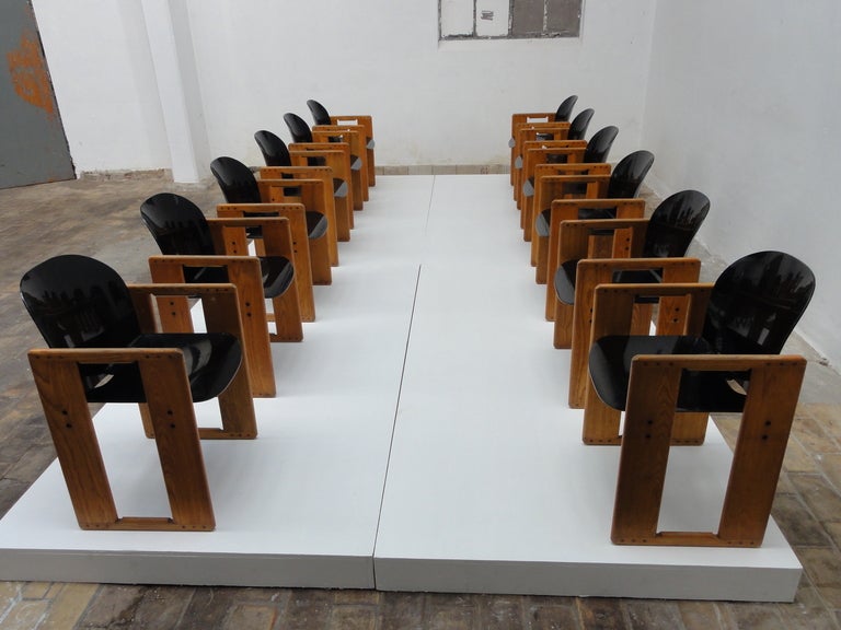 Amazing set of Twelve, Tobia (son of Carlo) and Afra Scarpa “Dialogo” chairs 1