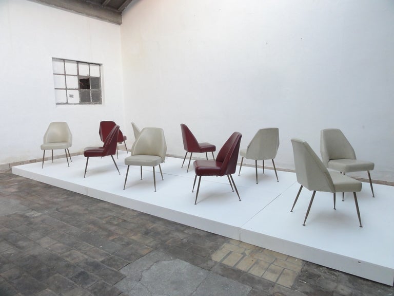 Italian 10 Campanula chairs by Pagani, partner of Ponti and Linda Bo Bardi, Arflex, 1952