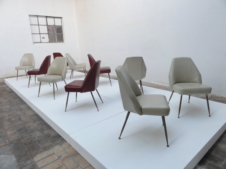 10 Campanula chairs by Pagani, partner of Ponti and Linda Bo Bardi, Arflex, 1952 In Good Condition In bergen op zoom, NL