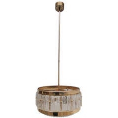 Doria Glass & Brass Pendant Germany 1960's 2