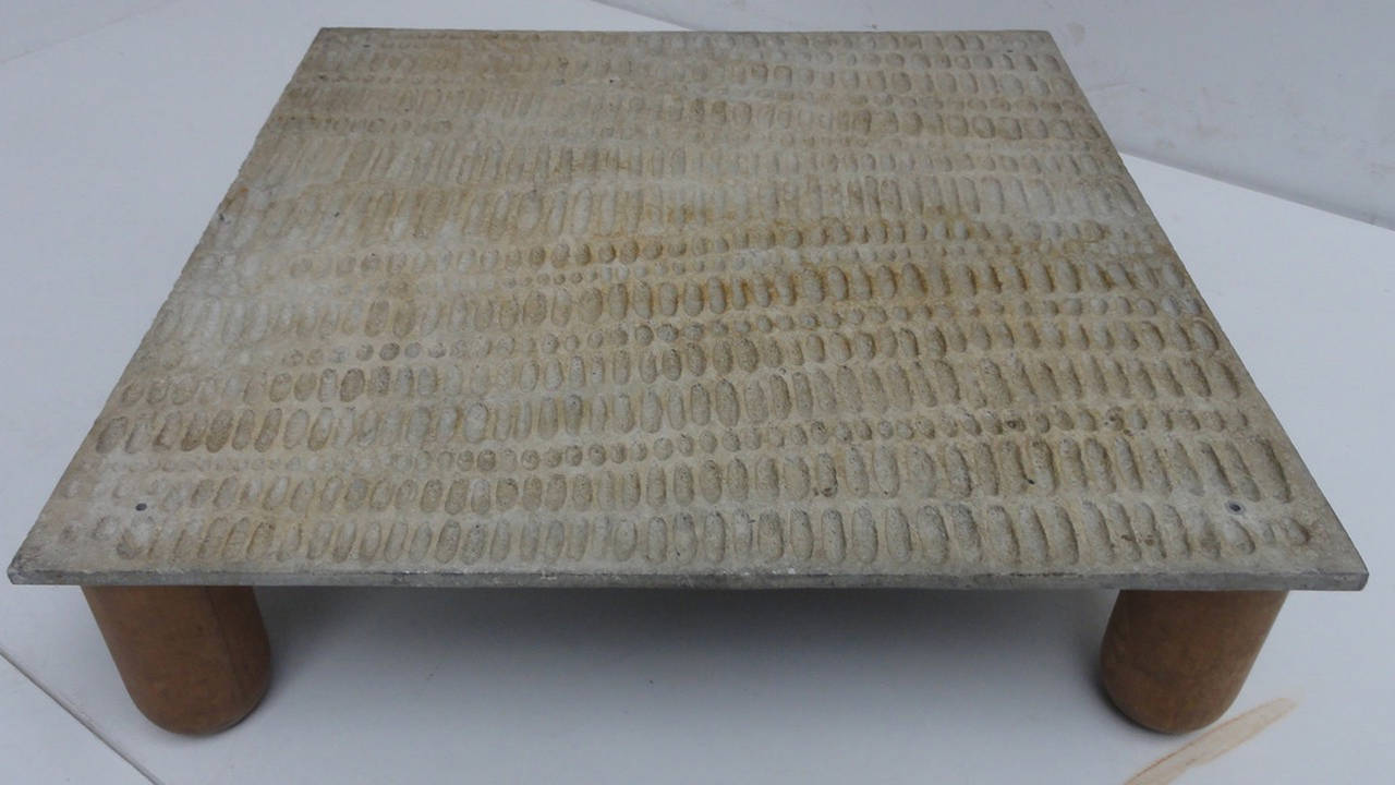 Mid-20th Century Stunning 1960s sculptural relief  table by artist Lorenzo Burchiellaro, SIGNED 