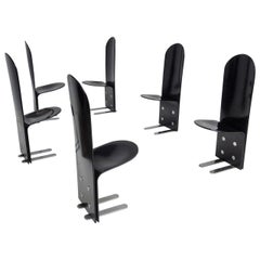 Beautiful Set of Six 'Pellicano' Chairs by Luigi Saccardo, Published Casa Vogue