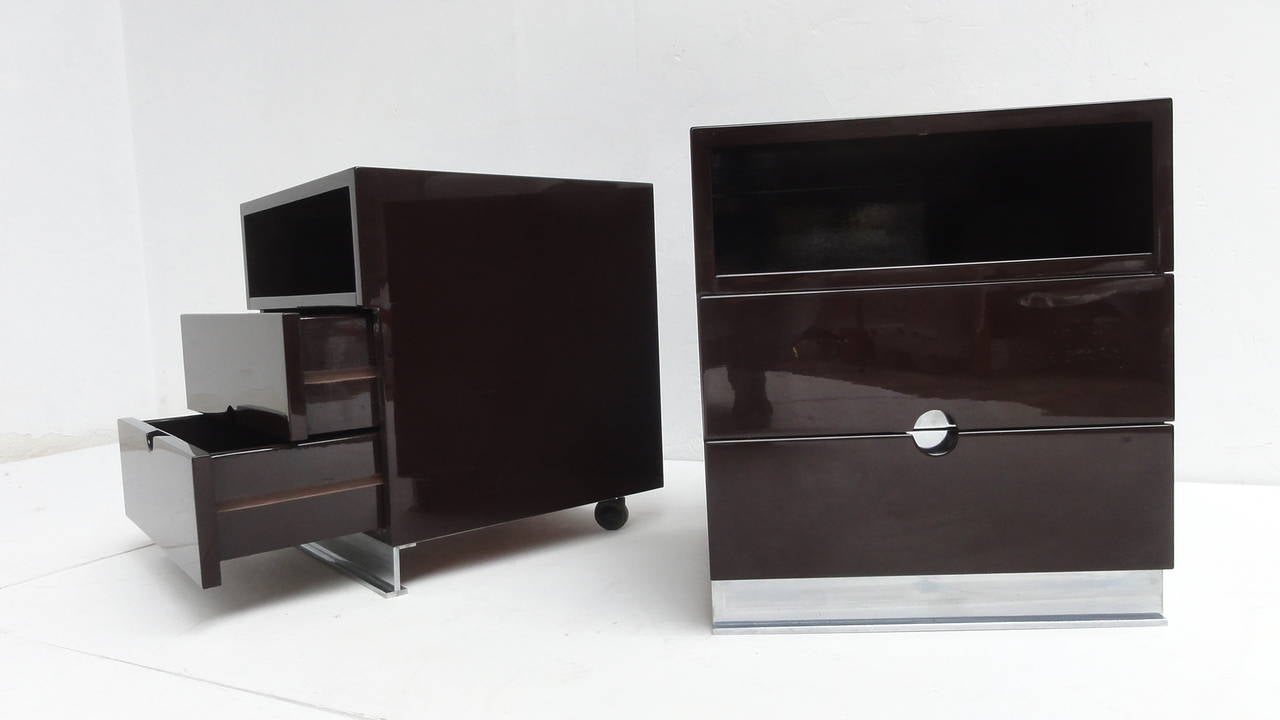 Mid-Century Modern Rare Original Edition, MB16 Nightstands, Caccia Dominioni for Azucena, Italy