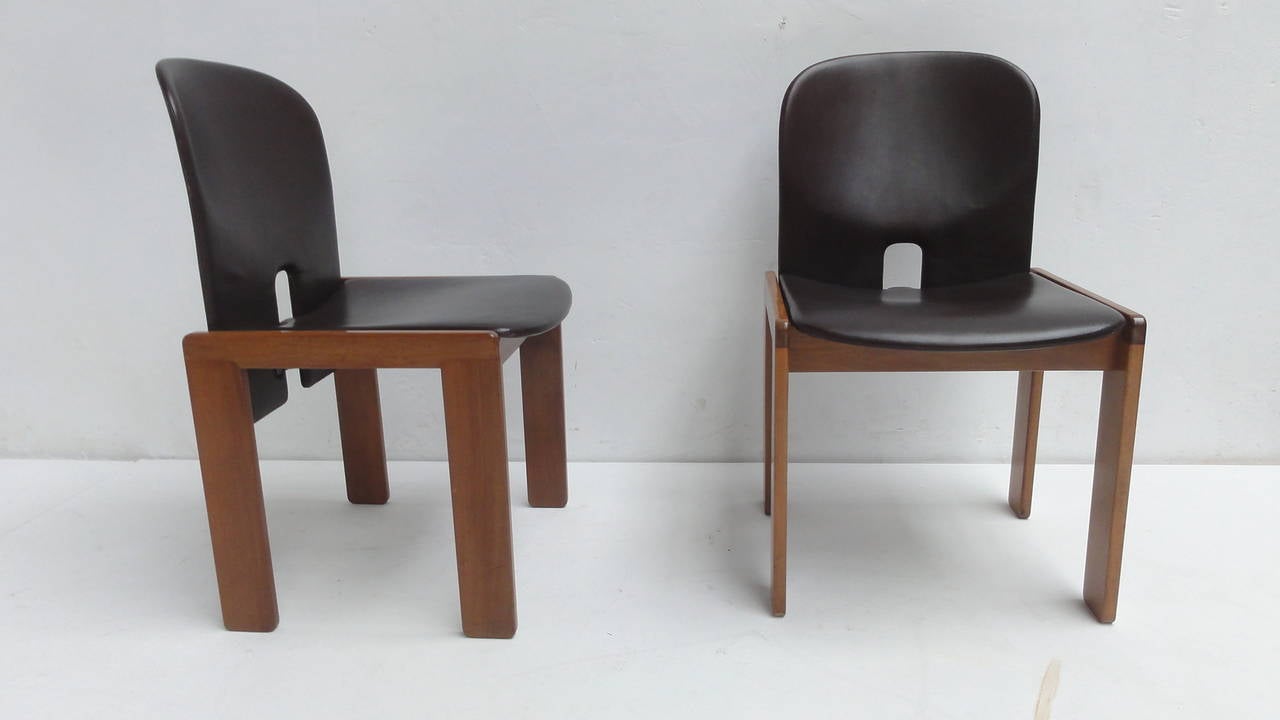 Mid-20th Century 12 Beautiful '121' Dining Chairs by Tobia & Afra Scarpa for Cassina, Italy, 1965