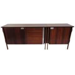 Superb  Ico Parisi rosewood 'Taormina' credenza with matching side cabinet, 1958