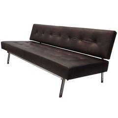 Superb 1958, 3 seat, Gianfranco Frattini, '872' leather sofa, Cassina, Italy 4