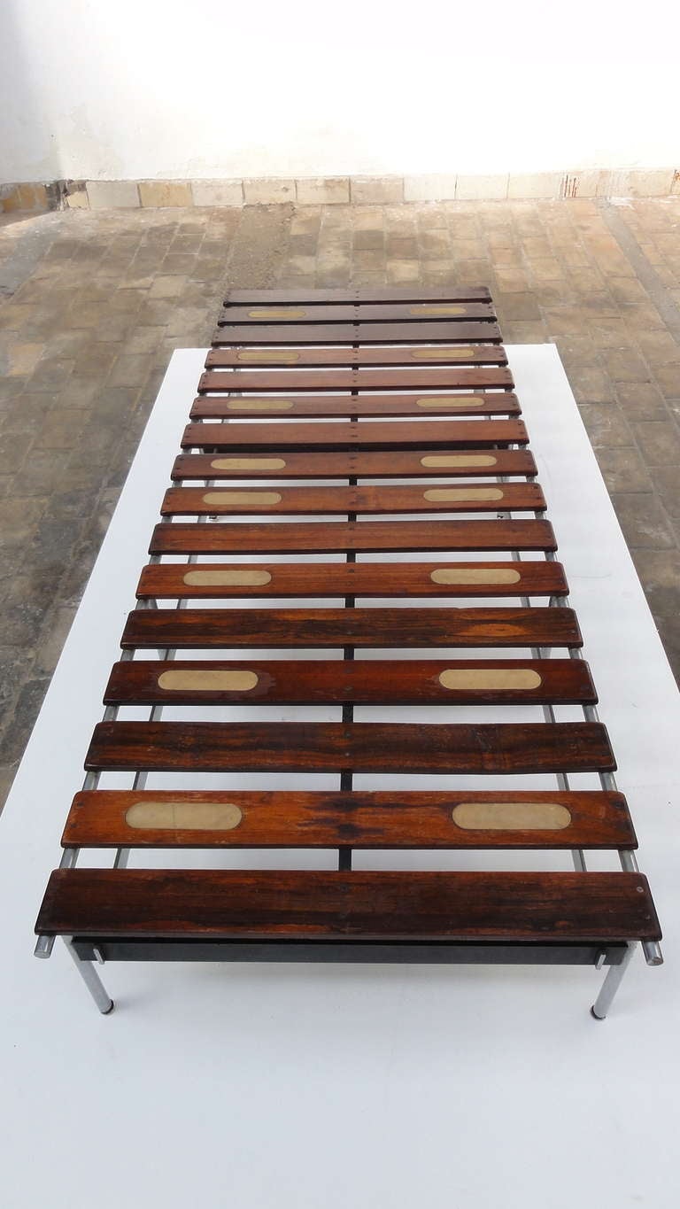 Mid-20th Century Super Rare Kho Liang ie F416 Daybed, Artifort 1959-60, Leather, Rosewood