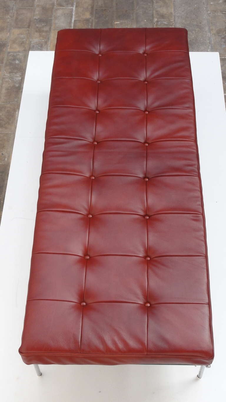 Super Rare Kho Liang ie F416 Daybed, Artifort 1959-60, Leather, Rosewood In Good Condition In bergen op zoom, NL
