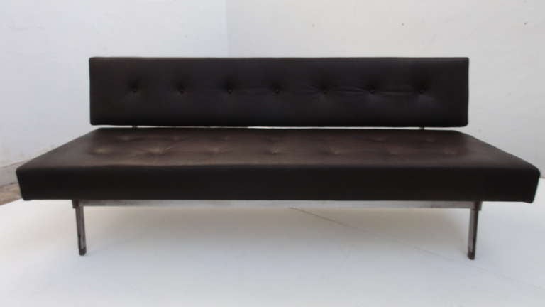 Hervorragendes 1958, 3-Sitzer-Sofa, Gianfranco Frattini, '872' Leder Sofa, Cassina, Italien (Moderne der Mitte des Jahrhunderts)
