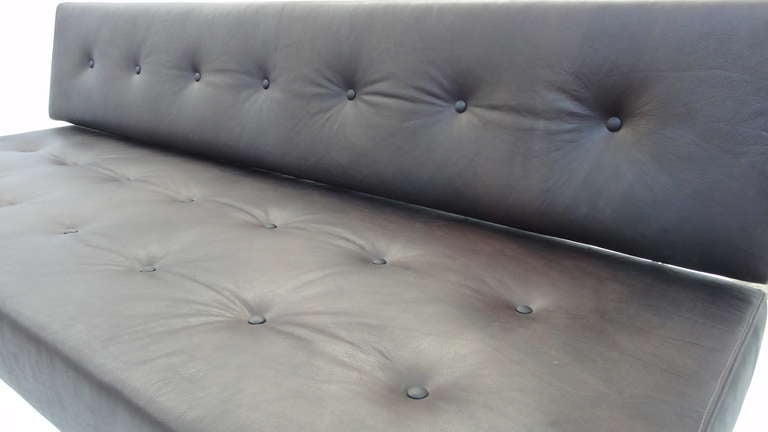 Superb 1958, 3 Seat, Gianfranco Frattini, '872' Leather Sofa, Cassina, Italy In Good Condition In bergen op zoom, NL