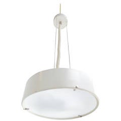 White Pendant by Bruno Gatta for Stilnovo, Italy 1960s 1