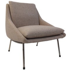 Rare and Elegant 1956 '800' Lounge Chair By  J.A. Motte for Steiner, France