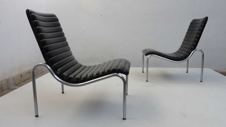 Dutch Stunning Pair Kho Liang Ie Model 703 Lounge Chairs For Stabin, Netherlands 1968