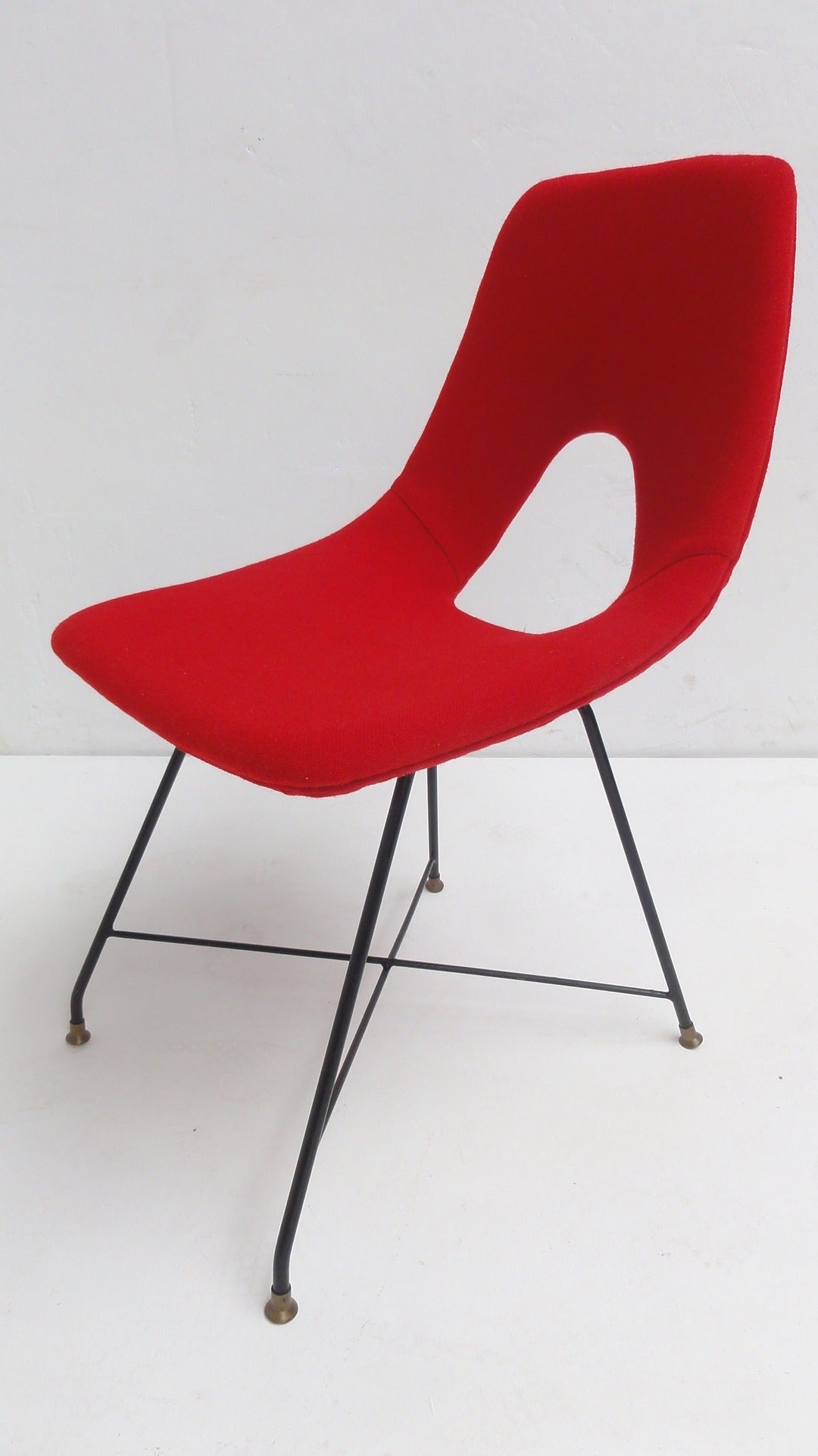 Single Side Chair by Augusto Bozzi for Fratelli Saporiti, Italy, 1958 In Good Condition In bergen op zoom, NL
