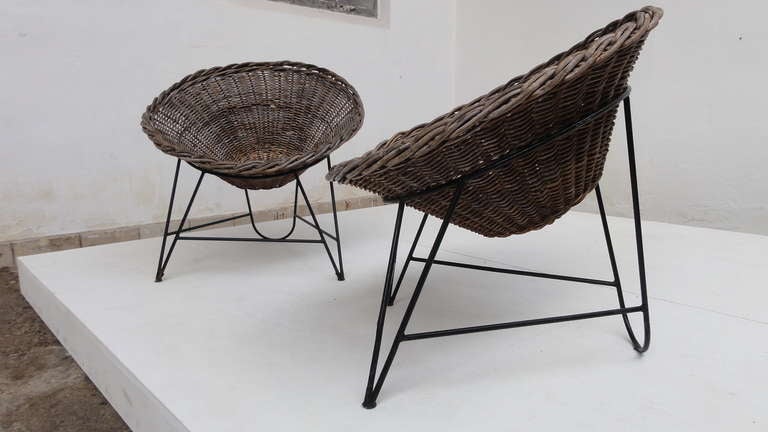 wire basket chair