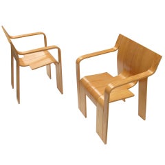 Set of 10, limited edition  armchair variant of Gijs Bakker 1974 "strip" chairs