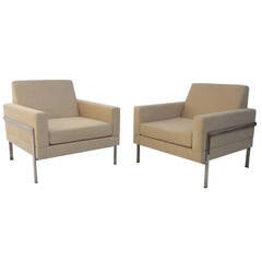 Pair of 1960s Cubic Lounge Chairs Attributed to Walter Knoll, Germany 9