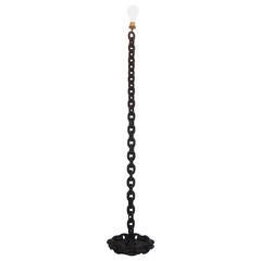 Brutalist 1970s Heavy Metal Chain Floor Lamp in the Manner of Franz West 11