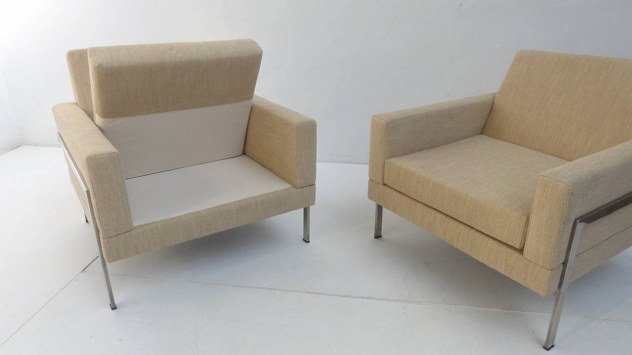Pair of 1960s Cubic Lounge Chairs Attributed to Walter Knoll, Germany 2