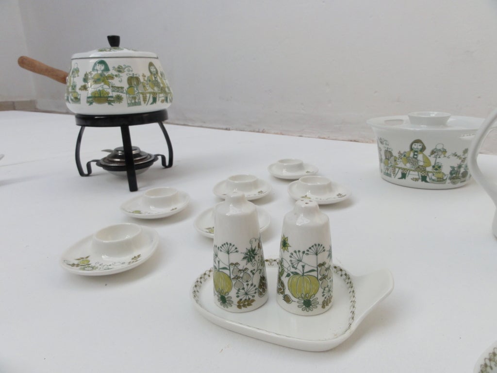 Porcelain Figgjo Flint ''MARKET'' TURI Design Norway 1960's