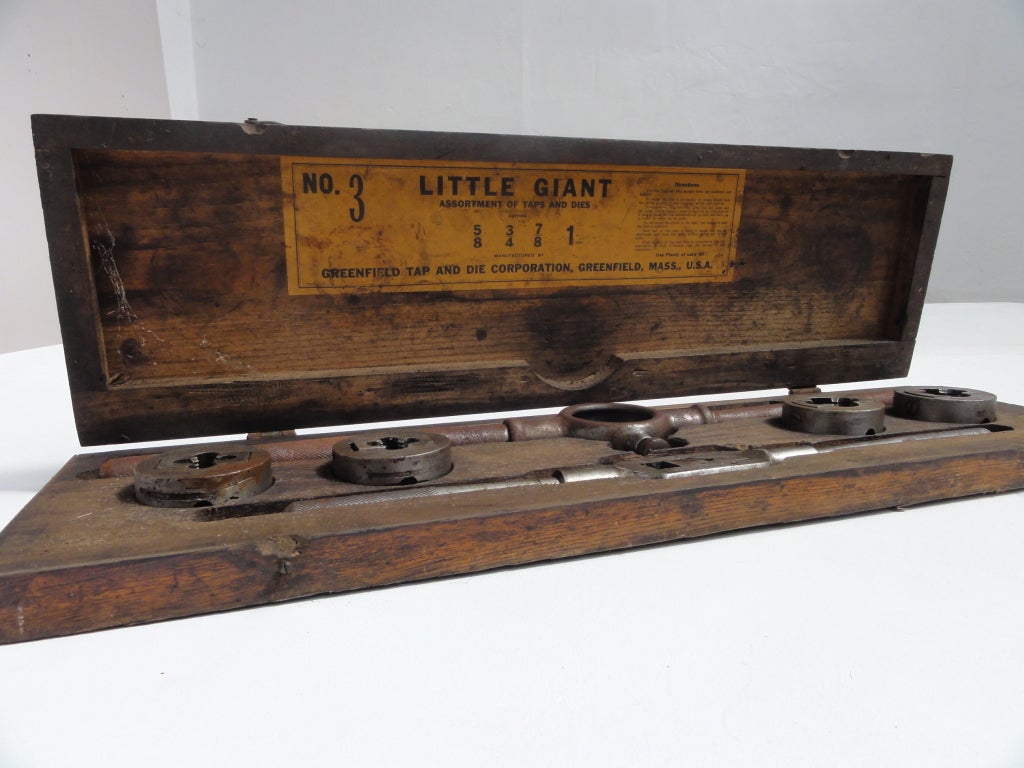 Industrial Tap and Die set ''Little Giant'' Greenfield, Mass USA 2